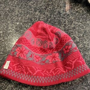 Stylish Pink and Gray Women's Knit Hat